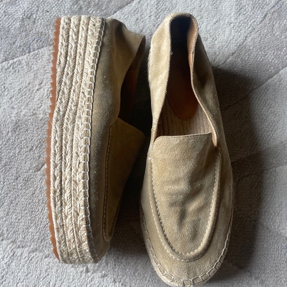 Joie Dafni Fawn Suede Wedge Espadrilles Loafer Shoes - Picture 9 of 15